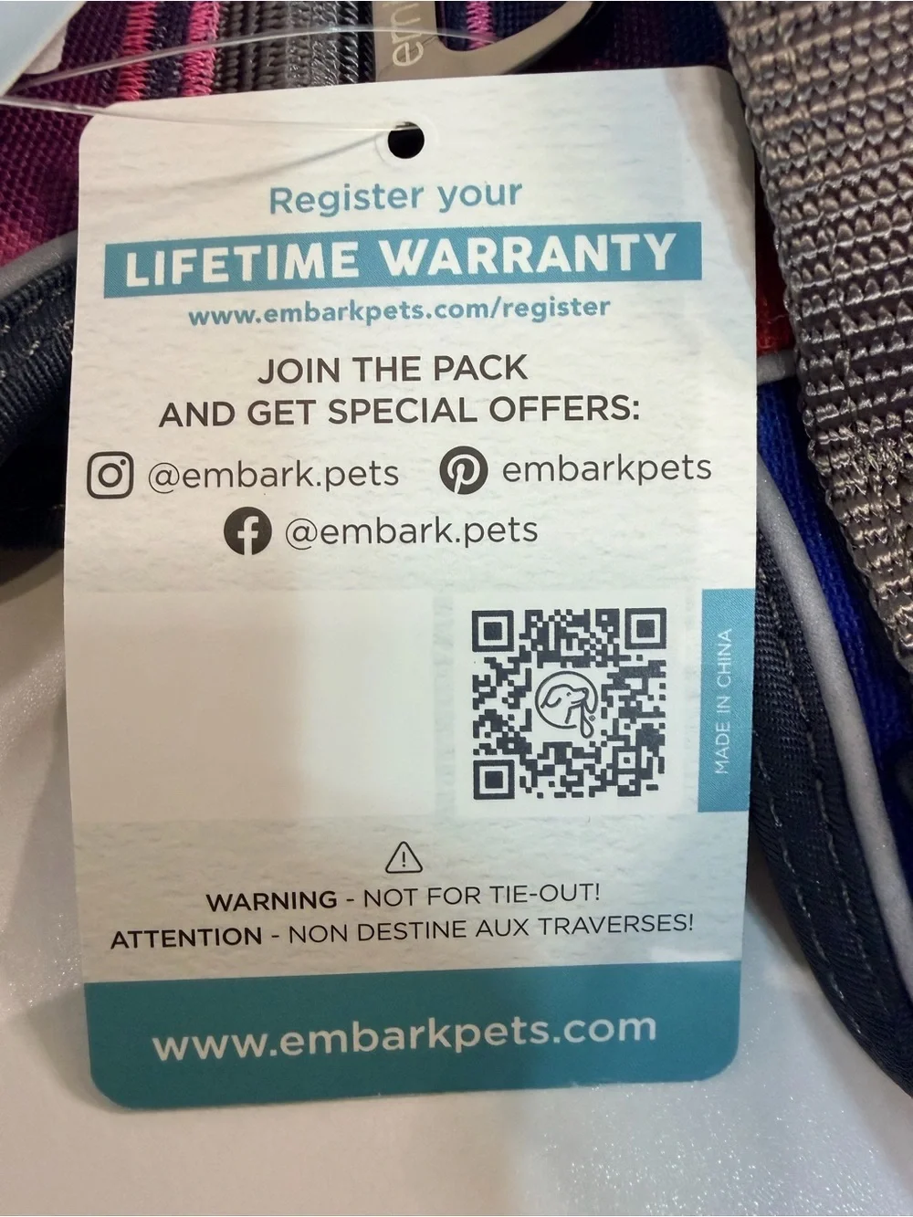 Embark “Aurora” Multicolor Gradient No-Pull Dog Harness - Medium